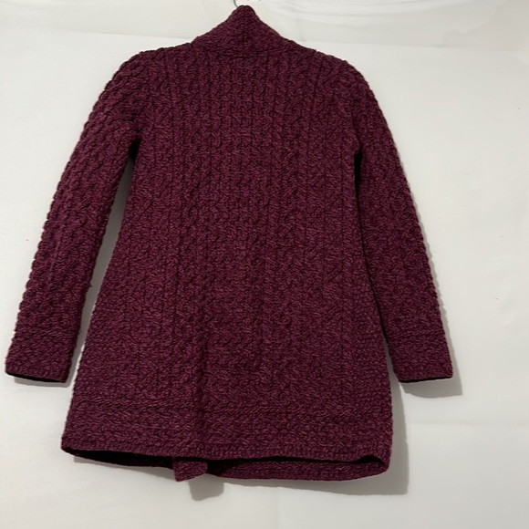 Aran Crafts Knit 100% merino wool cardigan/jacket - Picture 3 of 13